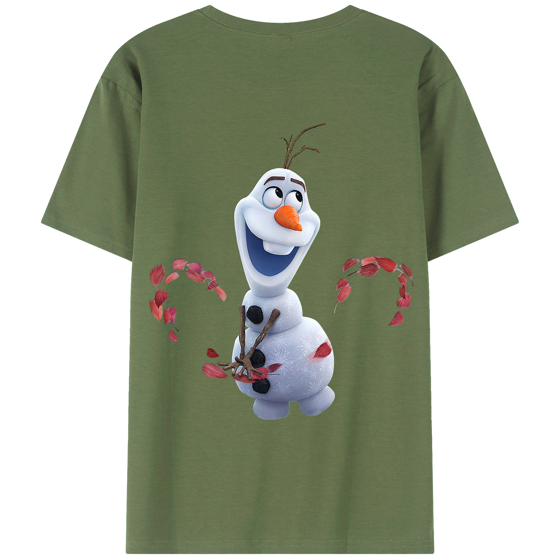 （画像用） アナと雪の女王 アンナ エルサ Frozen Anna Elsa 綿100％ メンズ半袖Tシャツ（バックプリント） 通気性